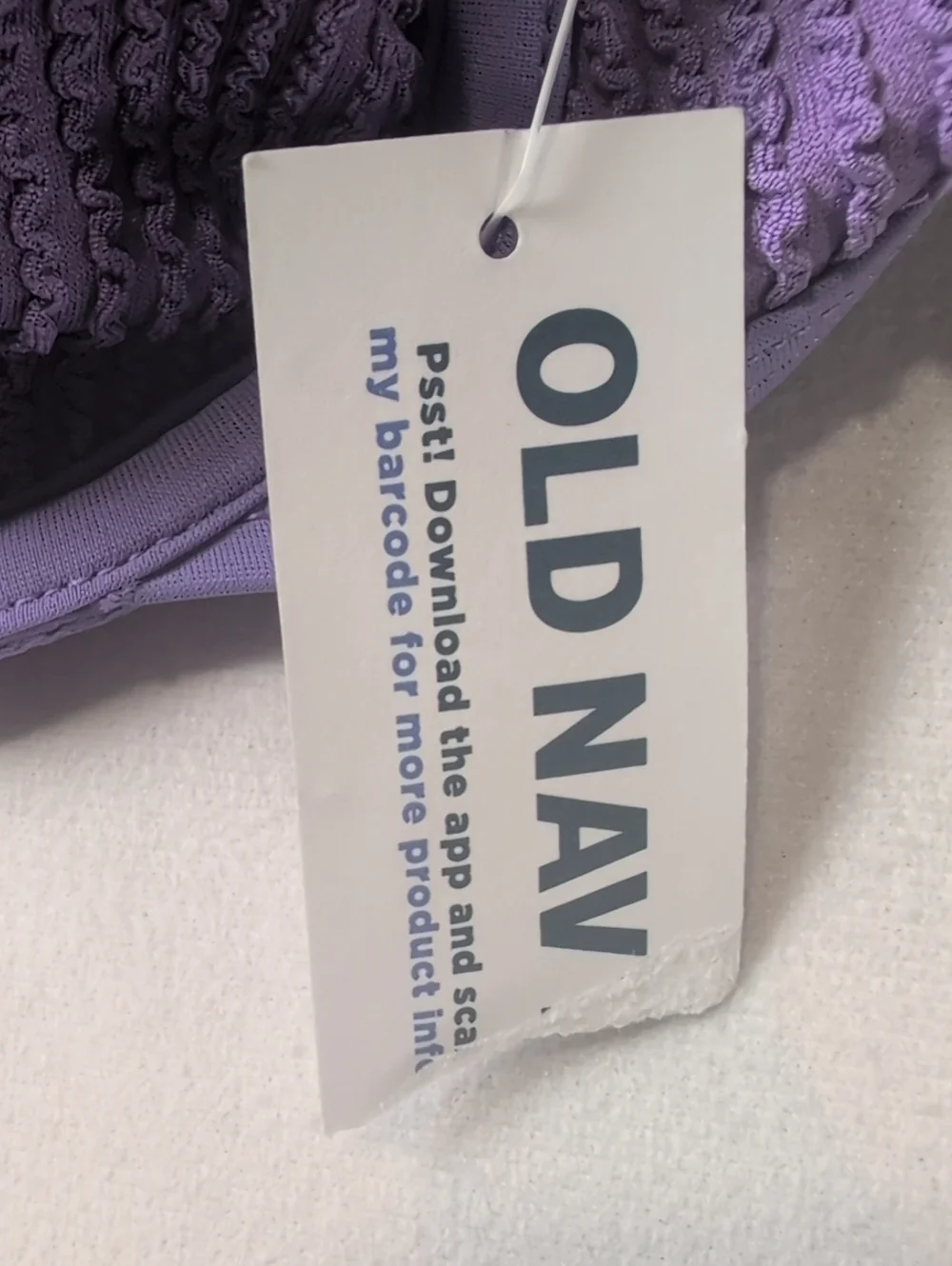 Old Navy Purple Textured Bikini Top with Underwire Size Small